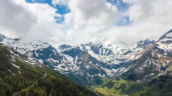 Alpok Kilátás Hegyekre Grossglockner Park — Stock Fotó