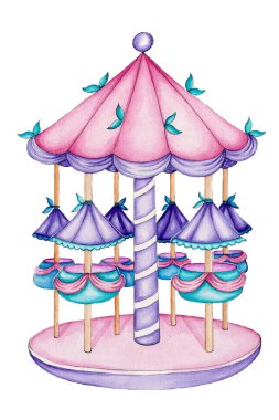 Çocuklar için hassas bir atlıkarınca. Çizim, çocuk kıyafetleri ve iç çamaşırları için uygundur..