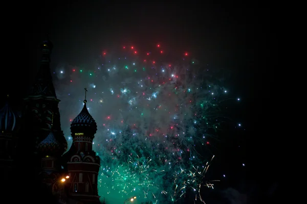 Feux d'artifice en Moscou — Photo