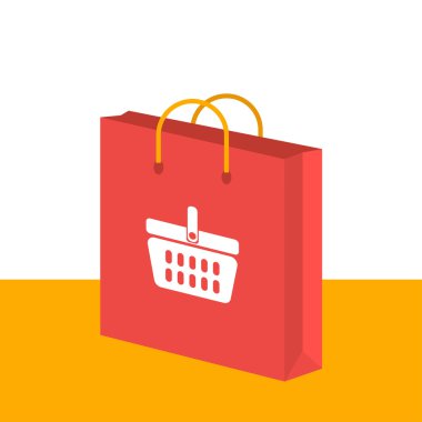 Vektör alışveriş torbası simgesi.