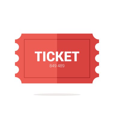 Tickets icon. Flat design. clipart