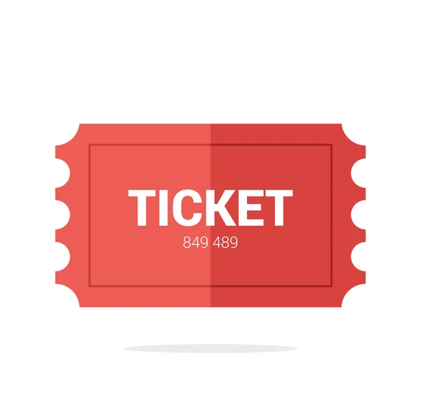 Ticketsymbol. flache Bauweise. — Stockvektor