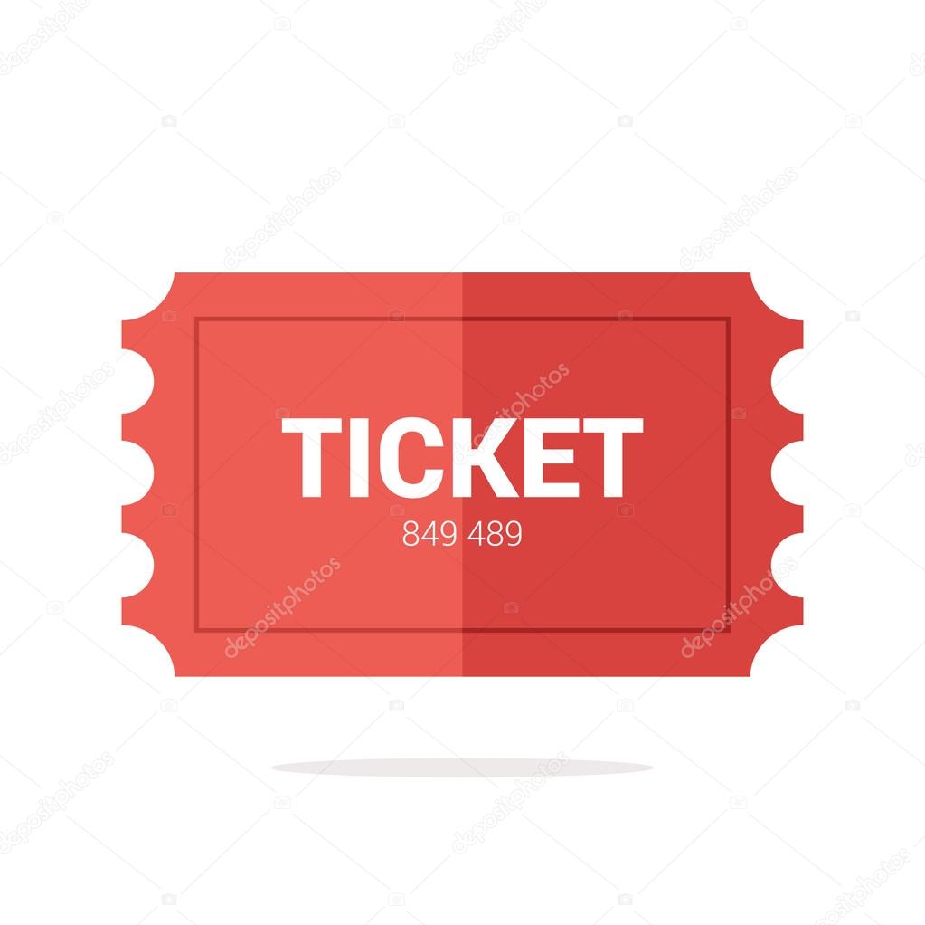 Tickets icon. Flat design.