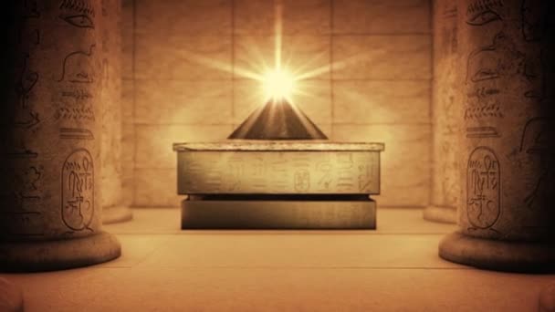 Piramida Giza Makam Kairo Hieroglyphics Pada Mesir Kuno Batu Ukiran — Stok Video