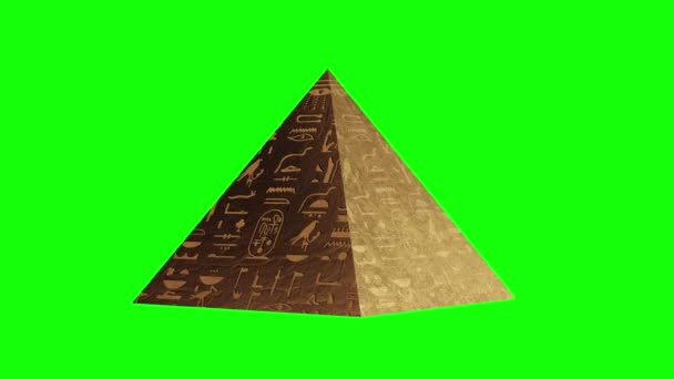 Pyramida Giza Káhira Hrobka Hieroglyfy Starověké Egyptské Kamenné Řezbářské Pozadí — Stock video