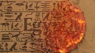 Giza Kahire Piramidi, Eski Mısır Taş oymacılığı üzerine hiyeroglifler