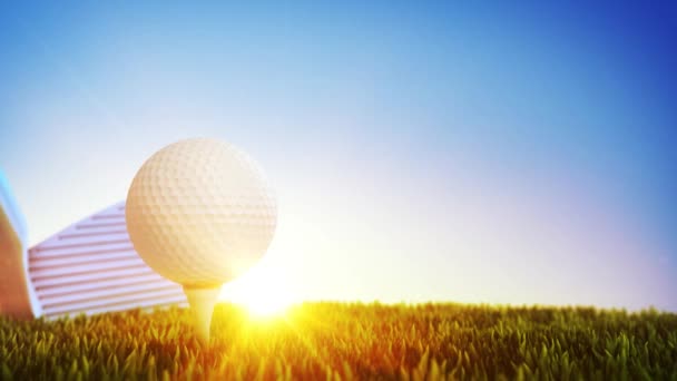 Tir Balle Golf Frappé Par Balle Golf Driver Swing Champ — Video