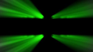 Döngü yeşil arka plan döner lazer ray ışınları