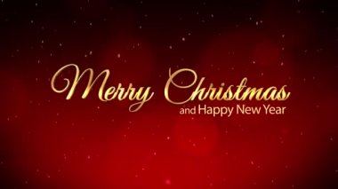 Merry Christmas ve yeni yıl kırmızı parlak arka plan
