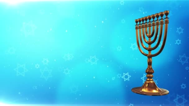 Hanukkah menorah, Happy hanukkah, Israele, sfondo — Video Stock