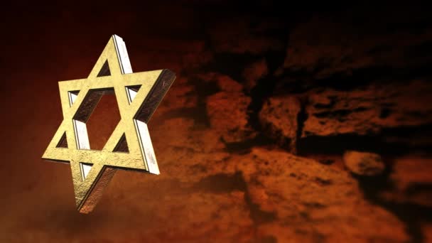 Chanukka-Tag Jahrgang Hintergrund, Zustand der israel alten alten — Stockvideo