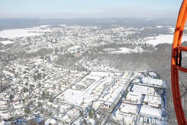 Aerial Photo Village Saint Arnoult Seen Paramotor Department Yvelines Lle — Stock Photo, Image