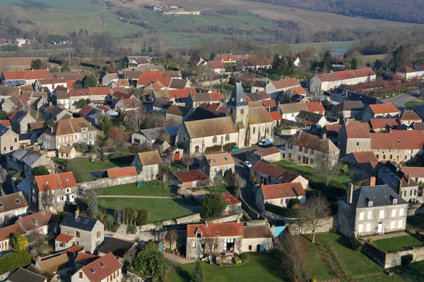 Ormeville France January 2010 Aerial Photography Omerville Small Rural Village — Stock Photo, Image