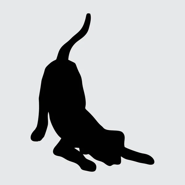 Silhueta Cão Cão Isolado Fundo Branco —  Vetores de Stock
