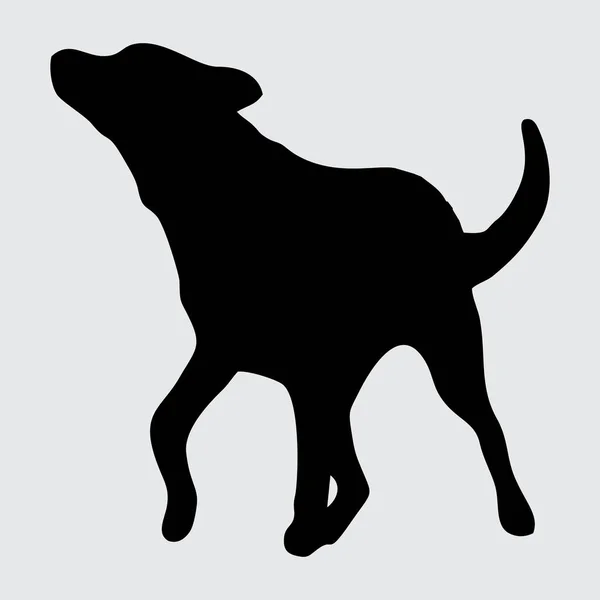 Hund Silhouette Hund Isoliert Auf Weißem Hintergrund — Stockvektor