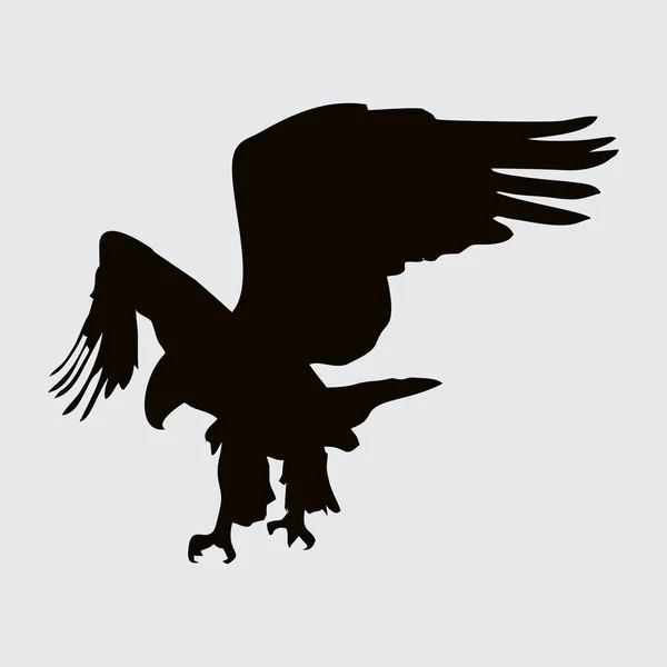 Eagle Silhouette Eagle Isolated White Background — Stock Vector