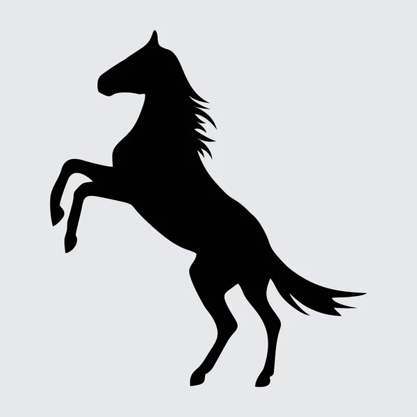 Silueta Caballo Caballo Aislado Sobre Fondo Blanco — Vector de stock