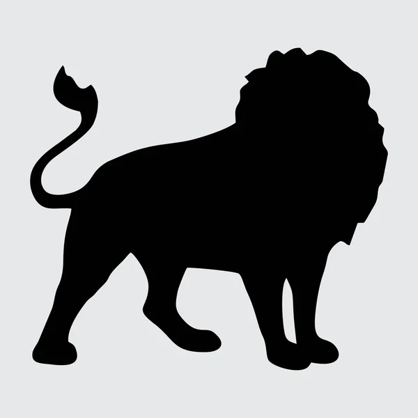 Löwe Silhouette Löwe Isoliert Auf Weißem Hintergrund — Stockvektor
