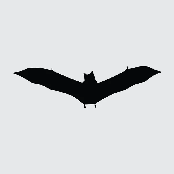 Silhouette Chauve Souris Chauve Souris Isolée Sur Fond Blanc — Image vectorielle