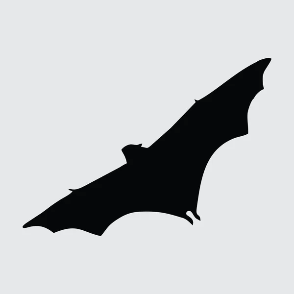 Silhouette Chauve Souris Chauve Souris Isolée Sur Fond Blanc — Image vectorielle