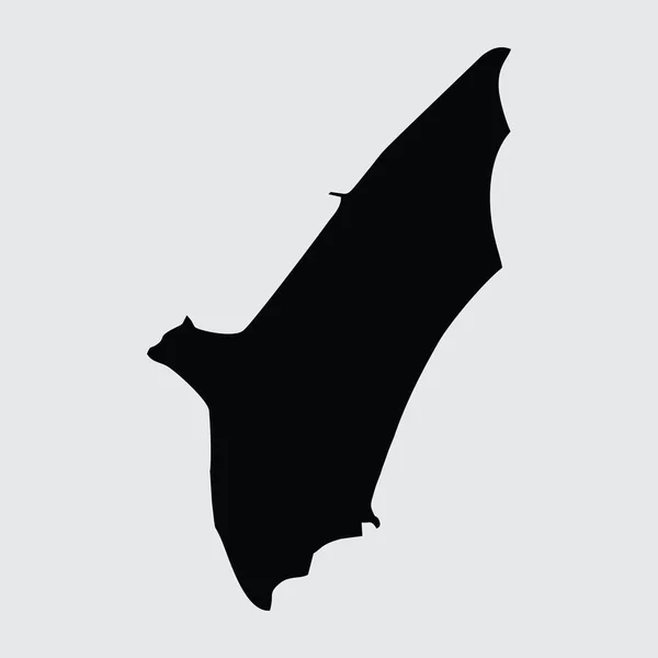 Bat Silhouette Bat Isolated White Background — 图库矢量图片