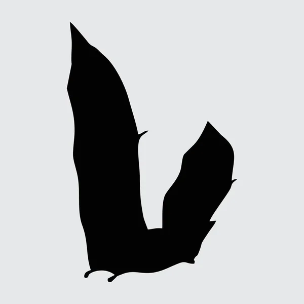 Fledermaussilhouette Fledermaus Isoliert Auf Weißem Hintergrund — Stockvektor