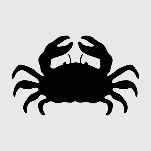 Crab Silhouette Crab Isolated White Background — Stock Vector