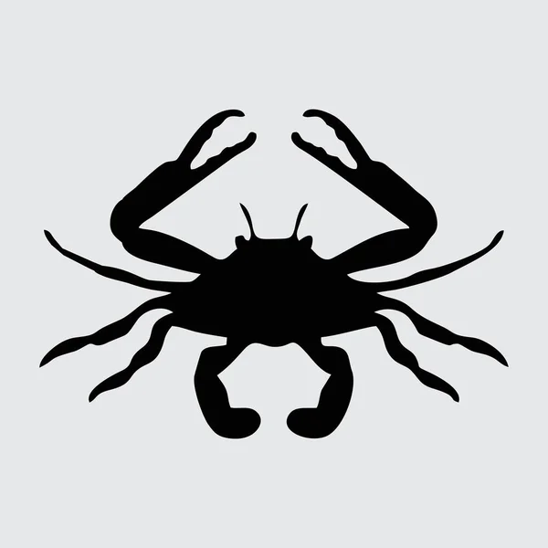 Crab Silhouette Crab Isolated White Background — стоковий вектор