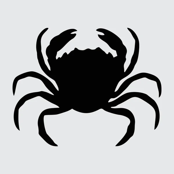 Crab Silhouette Crab Isolated White Background — стоковий вектор