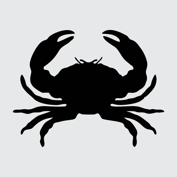 Krabbensilhouette Krabbe Isoliert Auf Weißem Hintergrund lizenzfreie Stockillustrationen