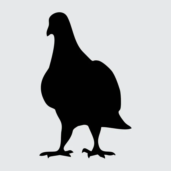 Güvercin Silueti Güvercin Beyaz Arkaplanda Zole Edildi — Stok Vektör