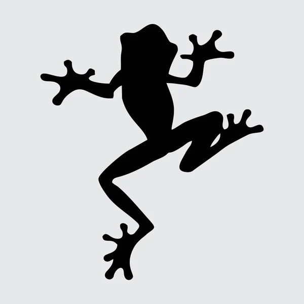 Frosch Silhouette Frosch Isoliert Auf Weißem Hintergrund — Stockvektor