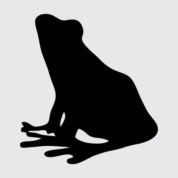 Frog Silhouette Frog Isolated White Background — Stock Vector