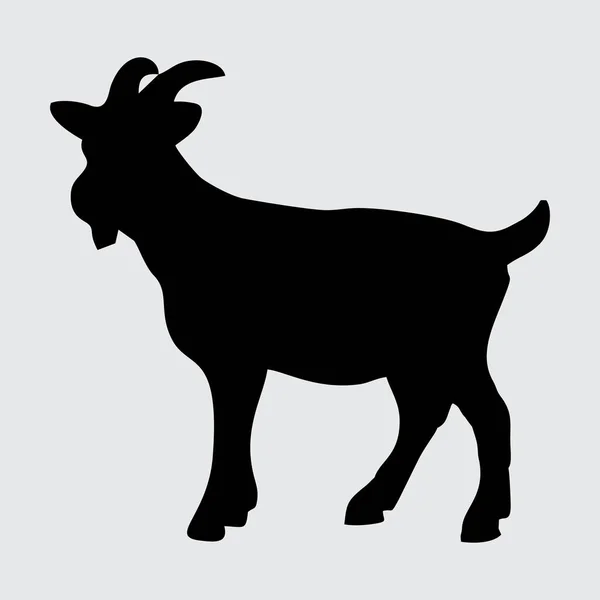 Silhueta Cabra Cabra Isolada Fundo Branco —  Vetores de Stock