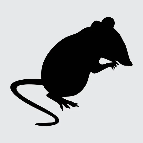 Rat Silhouette Rat Isolated White Background — Stock Vector