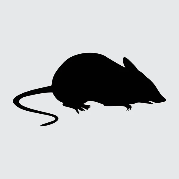 Rat Silhouette Rat Isolated White Background — Stock Vector