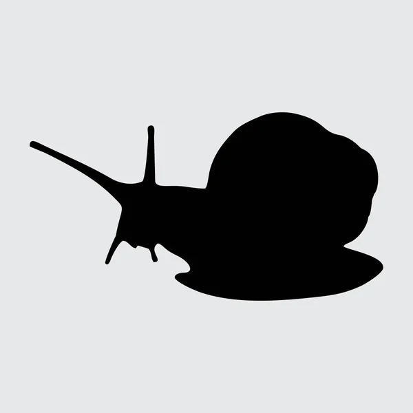 Snail Silhouette Snailは白い背景に隔離されています — ストックベクタ