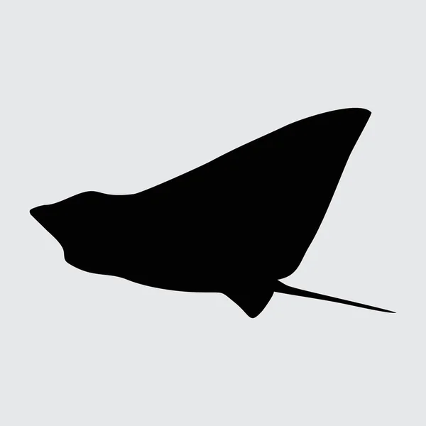 Stingray Silhouette Stingray Aislado Sobre Fondo Blanco — Archivo Imágenes Vectoriales