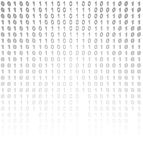 Binaire code op een witte achtergrond. — Stockfoto