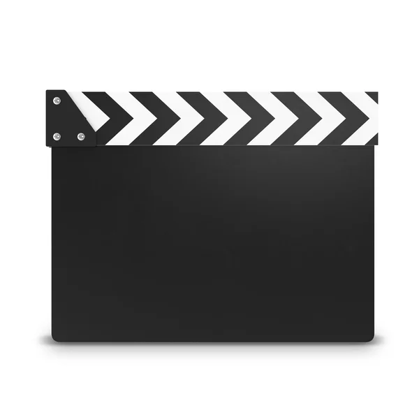 Film clapper styrelse isolerad på vit bakgrund. — Stockfoto