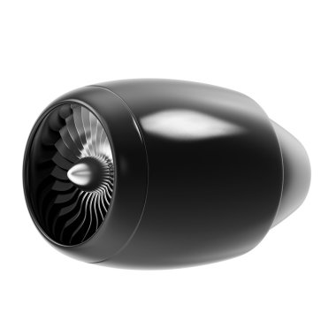 Beyaz beyaz arka plan üzerinde izole türbinleri motoru.