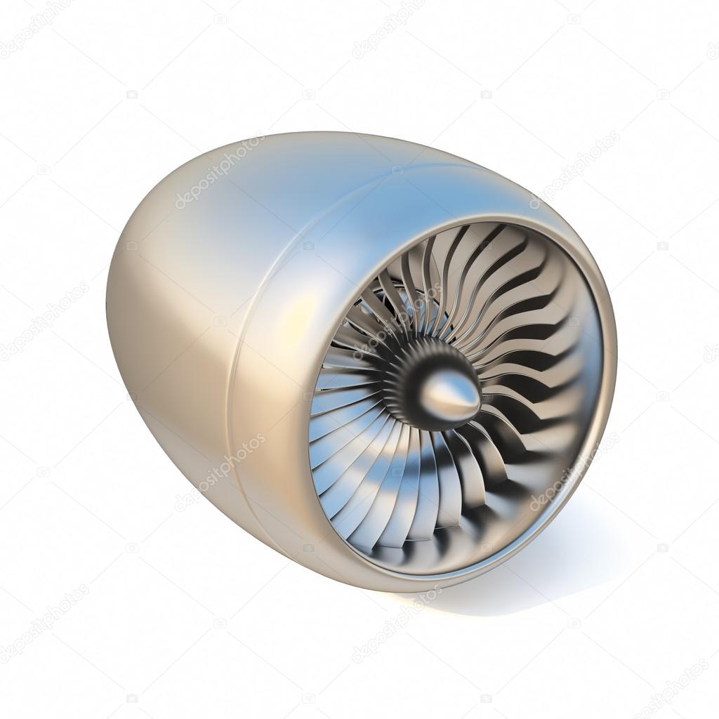 jet engine isolated on white background.