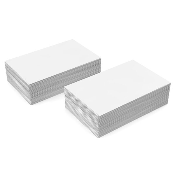 Stack white business card mockup.