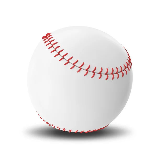 Bola de beisebol isolada no fundo branco. — Fotografia de Stock