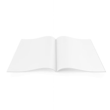Beyaz günlüğünü aç, boş sayfaları ile dergi.