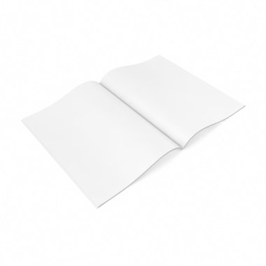 Beyaz günlüğünü aç, boş sayfaları ile dergi.