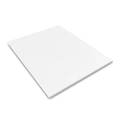 Yakın beyaz günlük, boş sayfaları ile dergi.