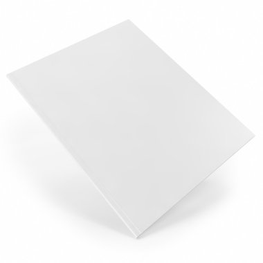 Yakın beyaz günlük, boş sayfaları ile dergi.