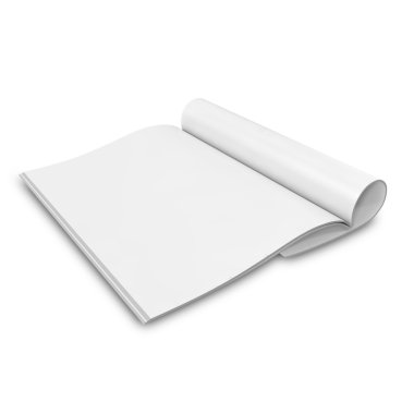 Beyaz günlüğünü aç, boş sayfaları ile dergi.