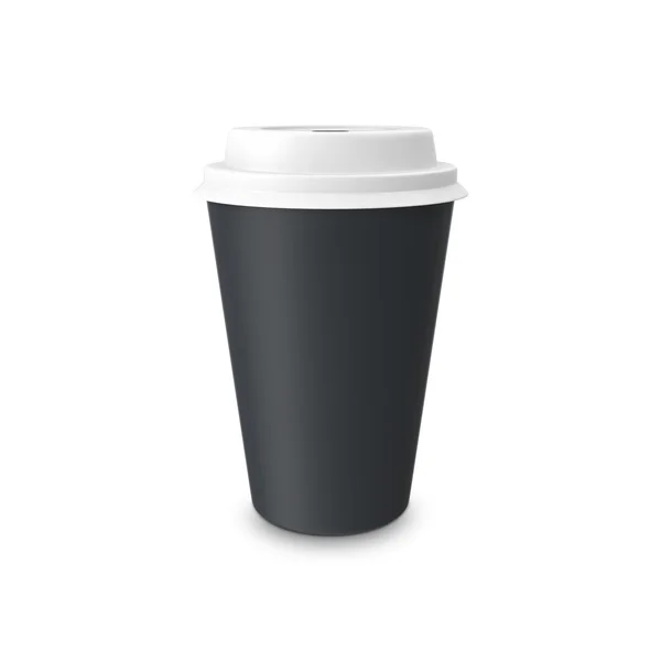 Leere Kaffeetasse aus Papier isoliert auf weißem Hintergrund. — Stockfoto